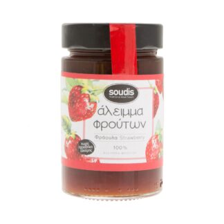 Άλειμμα φρούτων Soudis φράουλα χωρίς ζάχαρη 230 γρ.