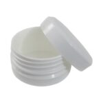 Βαζάκι πλαστικό στρογγυλό λευκό 35ml - Image 4