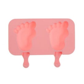 Φόρμα σιλικόνης για παγωτό ξυλάκι 2 θέσεων πατούσες (65035)