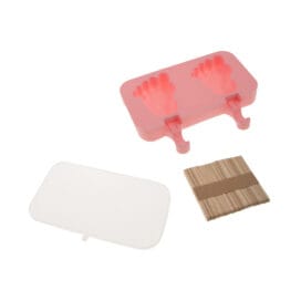 Φόρμα σιλικόνης για παγωτό ξυλάκι 2 θέσεων πατούσες (65035) - Image 3