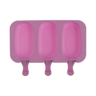 Φόρμα σιλικόνης για παγωτό ξυλάκι 3 θέσεων (65033)