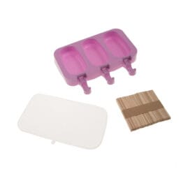 Φόρμα σιλικόνης για παγωτό ξυλάκι 3 θέσεων (65033) - Image 2