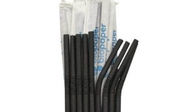 Καλαμάκια χάρτινα βιοδιασπώμενα μαύρα σπαστά 250 τεμ.