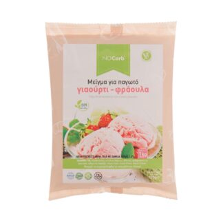 Μείγμα για παγωτό γιαούρτι-φράουλα No Carb χωρίς ζάχαρη 120 γρ. (χωρίς γλουτένη)