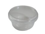 Σετ μπολάκια στρογγυλά πλαστικά, διάφανα με καπάκι πλαστικό, διάφανο