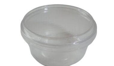 Σετ μπολάκια στρογγυλά πλαστικά, διάφανα με καπάκι πλαστικό, διάφανο