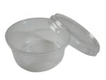 Σετ μπολάκια στρογγυλά πλαστικά, διάφανα με καπάκι πλαστικό, διάφανο - Image 2