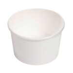Σετ μπολάκια στρογγυλά χάρτινα λευκά με καπάκι πλαστικό διάφανο 230ml 50 τεμ. - Image 3