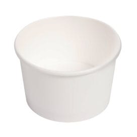 Σετ μπολάκια στρογγυλά χάρτινα λευκά με καπάκι πλαστικό διάφανο 230ml 50 τεμ. - Image 3
