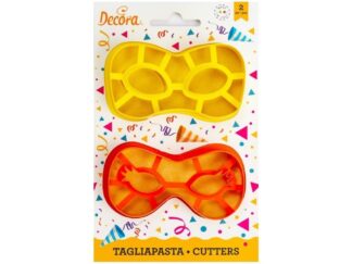 Κουπάτ πλαστικό Decora αποκριάτικες μάσκες μικρές σετ 2 τεμ. (018.26.053)