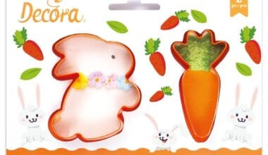 Κουπάτ πλαστικό Decora λαγουδάκι-καρότο σετ 2 τεμ. (018.28.221)