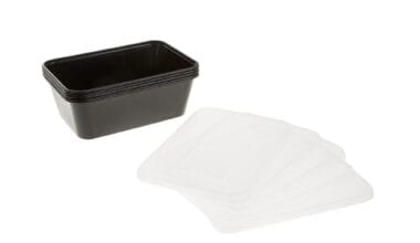 Δοχεία φαγητού πλαστικά μικροκυμάτων με καπάκι 750ml