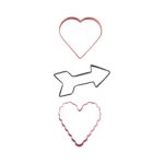 Κουπάτ μεταλλικό Wilton καρδιές-βέλος σετ 3 τεμ. (018.04.457) - Image 3