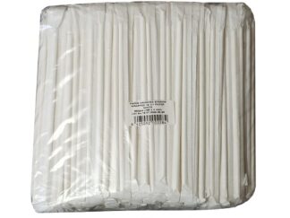 Καλαμάκια χάρτινα βιοδιασπώμενα λευκά ίσια (freddo) 500 τεμ.