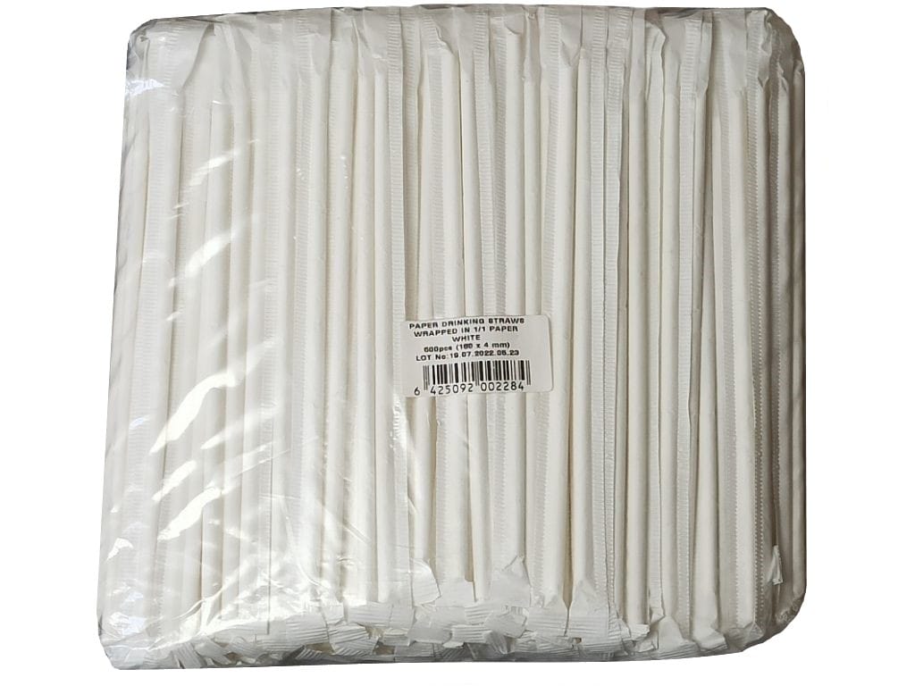 kalamakia-xartina-biodiaspomena-leyka-isia-(freddo)-500tem Καλαμάκια χάρτινα βιοδιασπώμενα λευκά ίσια (freddo) 500 τεμ. - Image 1