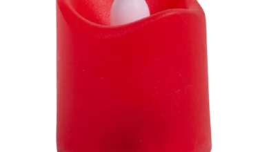 Κερί διαρκείας ηλεκτρονικό μπαταρίας ρεσώ παλλόμενο κόκκινο 1 τεμ.