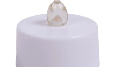 Κερί διαρκείας ηλεκτρονικό μπαταρίας ρεσώ σταθερό λευκό 1 τεμ.