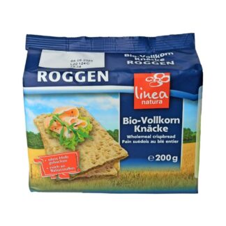 Κράκερς (φρυγανιές) σίκαλης χωρίς μαγιά Linea Natura Roggen ΒΙΟ 200 γρ.