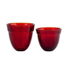 Ποτήρια γυάλινα για καντήλι "αβγό" κόκκινο 1 τεμ.