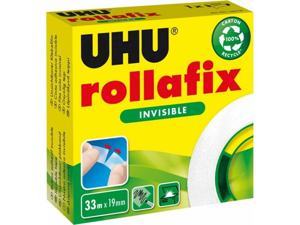 seloteip-aorato-19mm-uhu-rollafix-33m-1tem Σελοτέιπ "αόρατο" 19mm UHU Rollafix 33 μ. 1 τεμ. - Image 1