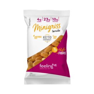 Μίνι κριτσίνια ντομάτας με φυτικές ίνες & χαμηλούς υδατάνθρακες Feeling OK Minigriss tomato 50 γρ.