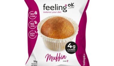 Μάφιν πρωτεϊνικό, με βανίλια & χαμηλούς υδατάνθρακες Feeling OK 50 γρ.