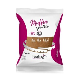 Μάφιν πρωτεϊνικό, με μούρα & χαμηλούς υδατάνθρακες Feeling OK 50 γρ.