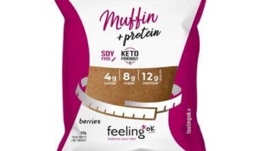 Μάφιν πρωτεϊνικό, με μούρα & χαμηλούς υδατάνθρακες Feeling OK 50 γρ.
