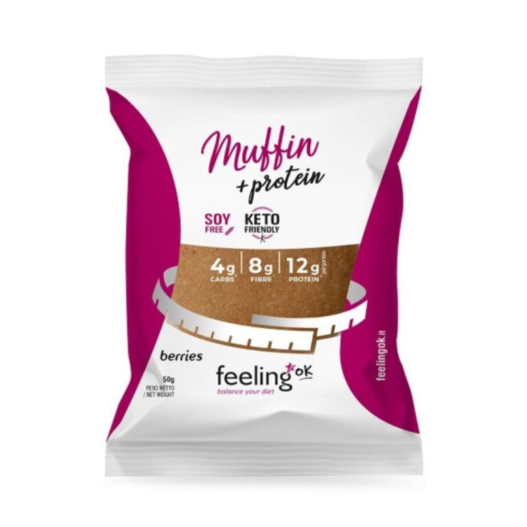 Μάφιν πρωτεϊνικό, με μούρα & χαμηλούς υδατάνθρακες Feeling OK 50 γρ.