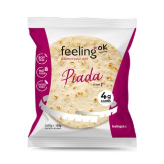 Πρωτεΐνικές πίτες με φυτικές ίνες & χαμηλούς υδατάνθρακες Feeling OK Piada 2 x 50 γρ.