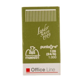 Ανταλλακτικά για συρραπτικό Maestri Office Line Punto Pro No. 126, κουτί με 1.000 σύρματα x 10 τεμ.