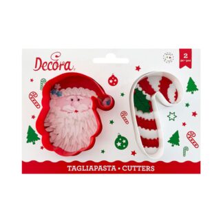 Κουπάτ πλαστικό Decora Άγιος Βασίλης-ζαχαρωτό σετ 2 τεμ. (028.02.935)