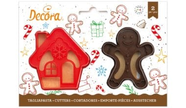 Κουπάτ πλαστικό Decora σπιτάκι-gingerbread σετ 2 τεμ. (028.02.755)