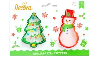 Κουπάτ πλαστικό Decora Χριστουγεννιάτικο δέντρο-χιονάνθρωπος σετ 2 τεμ. (028.02.936)