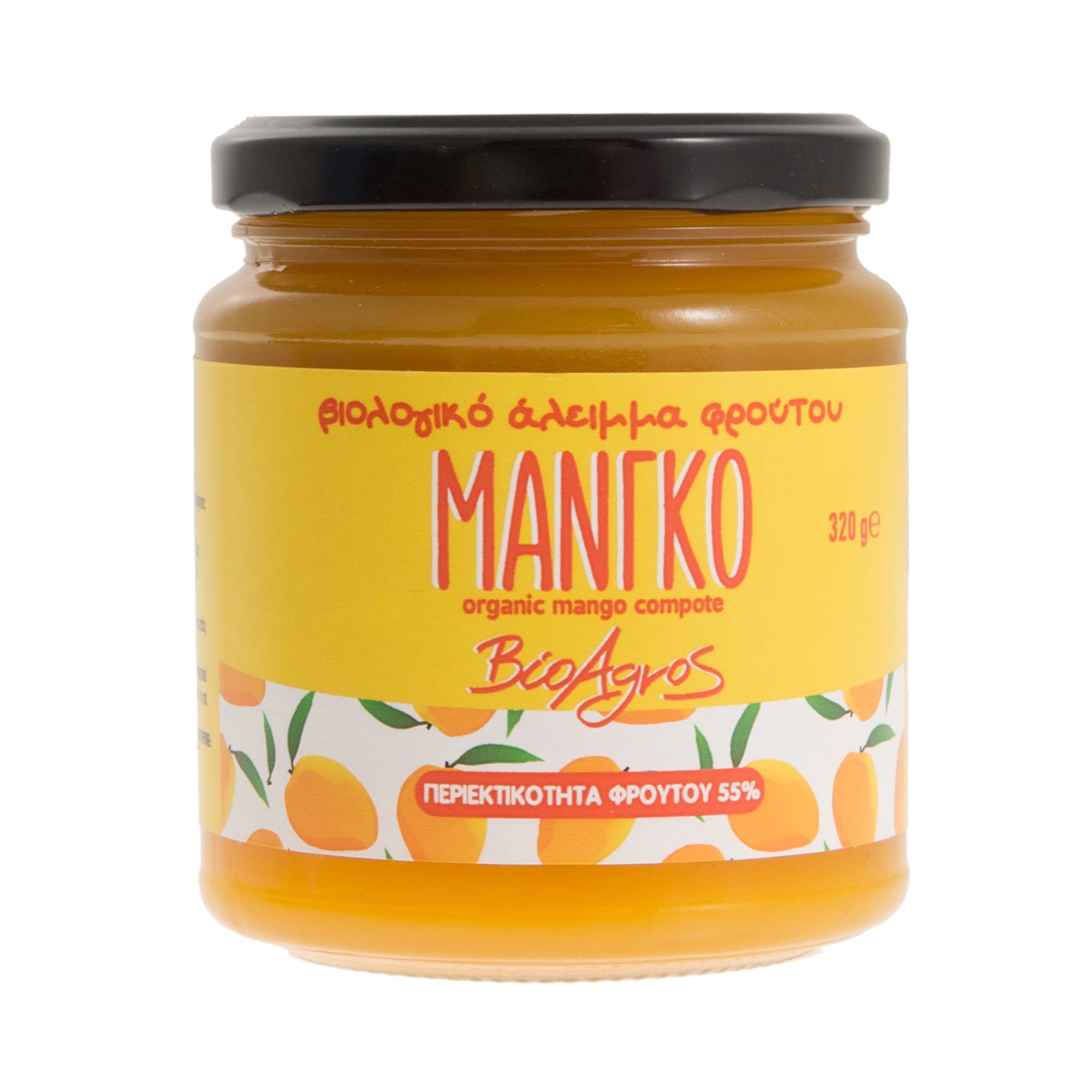 Άλειμμα φρούτων Βιο Αγρός μάνγκο ΒΙΟ χωρίς ζάχαρη 320 γρ.