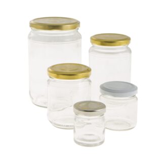 Βάζο γυάλινο με μεταλλικό, βιδωτό καπάκι 1 τεμ.