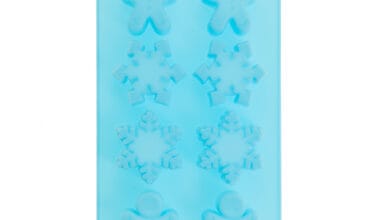 Φόρμα σιλικόνης ανάγλυφη χιονονιφάδες-gingerbread 8 θέσεων (SM-395)