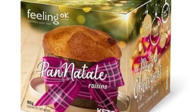 Κέικ panettone (πανετόνε) με χαμηλούς υδατάνθρακες Feeling OK Pan Natale με σταφίδες 90 γρ.