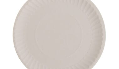 Πιάτα χάρτινα μίας χρήσης στρογγυλά, λευκά, Φ22,5 εκ. (μεγάλα) 20 τεμ.