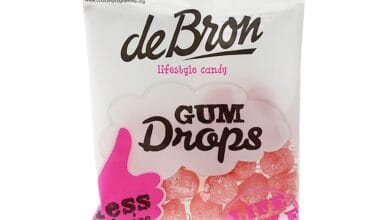 Ζελεδάκια βατόμουρο deBron Gum Drops χωρίς ζάχαρη 100 γρ.