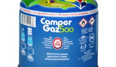 Ανταλλακτικό γκαζάκι Camper Gaz 500 Gas Stop με εγκοπή ασφαλείας μεγάλο 500 γρ. 1 τεμ.