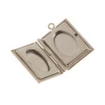 Φυλαχτό κρεμαστό ασημένιο Παναγία-Ιησούς με 2 θέσεις για εικόνες 1 τεμ. - Image 2