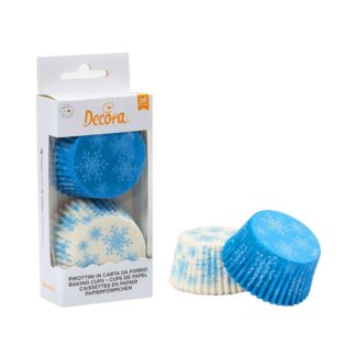 Καραμελόχαρτα Decora Χιονονιφάδες μπλε-λευκό 36 τεμ. (060.29.021)