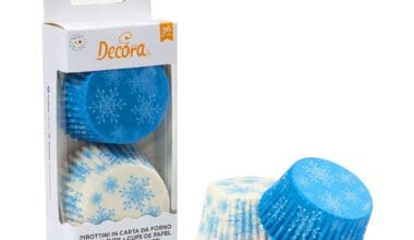 Καραμελόχαρτα Decora Χιονονιφάδες μπλε-λευκό 36 τεμ. (060.29.021)