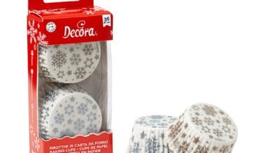 Καραμελόχαρτα Decora Χιονονιφάδες χρυσό-ασημί 36 τεμ. (060.29.022)