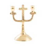 Κηροπήγιο για κεριά εκκλησίας διπλό με σταυρό (8443) 1 τεμ. - Image 2