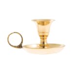 Κηροπήγιο για κεριά εκκλησίας μονό με λαβή και δίσκο χρυσό (2190) 1 τεμ.