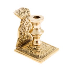 Κηροπήγιο για κεριά εκκλησίας μονό με λαβή χρυσό (107Β) 1 τεμ.