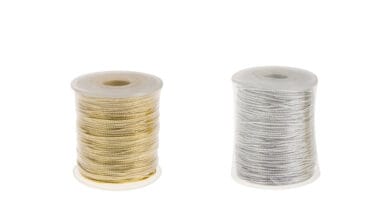 Κορδόνι διακοσμητικό μεταλλιζέ Φ1mm 100 μ.