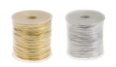 Κορδόνι διακοσμητικό μεταλλιζέ Φ2mm 100 μ.